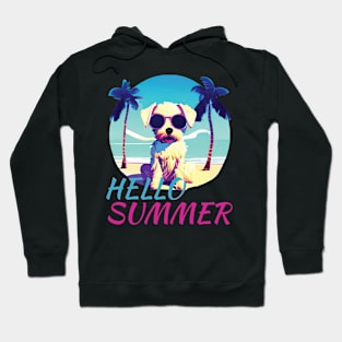 Summer Dog Retro Hoodie